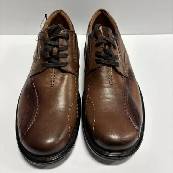 Clarks Men’s Gessler Oxford Dress Shoes Brown, Size 9.5 W main image 6